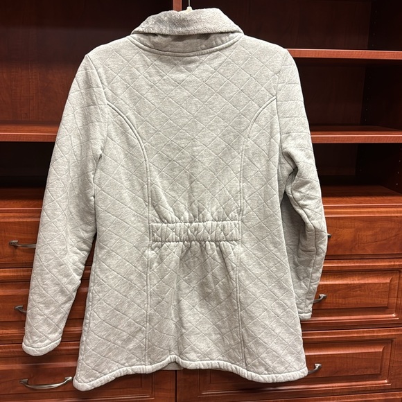 The North Face Caroluna Quilted Fleece Lined Light Gray Jacket - Picture 5 of 6